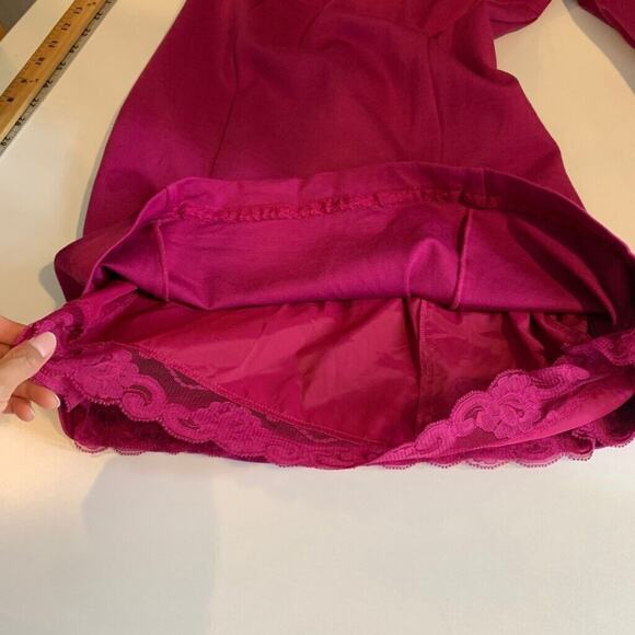 Trina Turk Dress Womens S Geranium Bell Sleeves Ponte Knit Sheath Peekaboo Lace - Picture 12 of 14